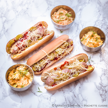 Hot Dog Knack Maison et Coleslaw par Grégory Cuilleron